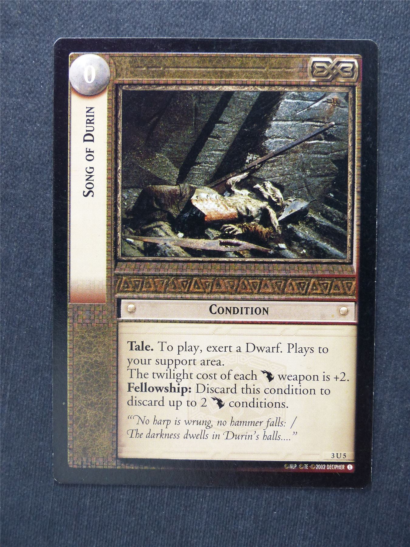 Song of Durin 3 U 5 - LotR Cards #2B