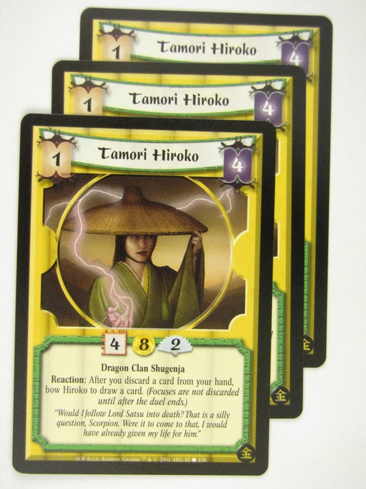 Vintage L5R Cards: TAMORI HIROKO x3 # 16J47