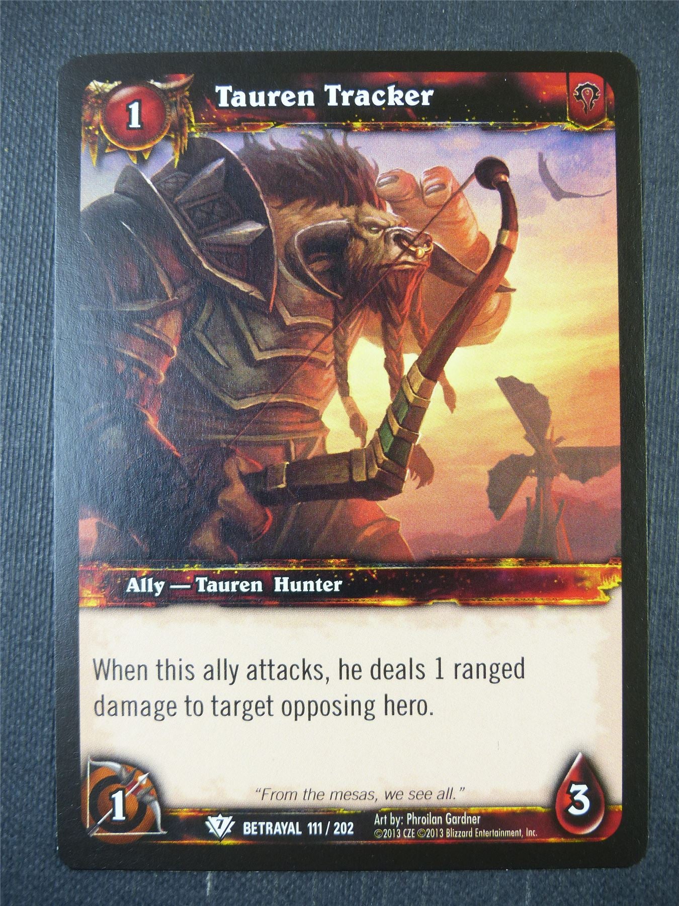 Tauren Tracker 111/202 - WoW Card #16Z