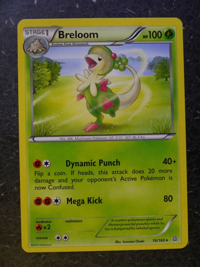 Pokemon Cards:  BRELOOM 16/160 RARE # 6B41