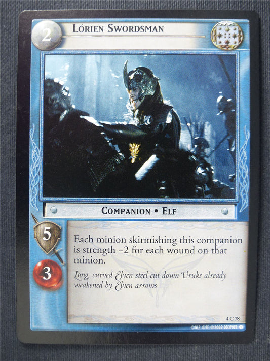 Lorien Swordsman 4 C 78 - LotR Cards #3MZ