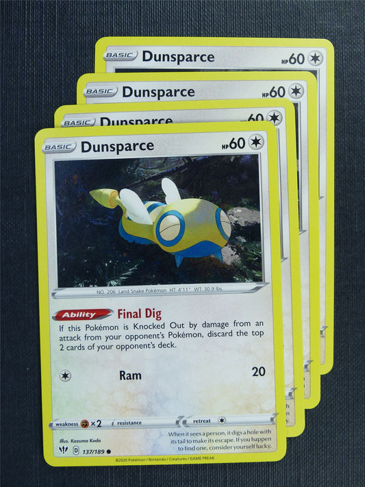 Dunsparce 137/189 x4  - DAA - Pokemon Card #3EL