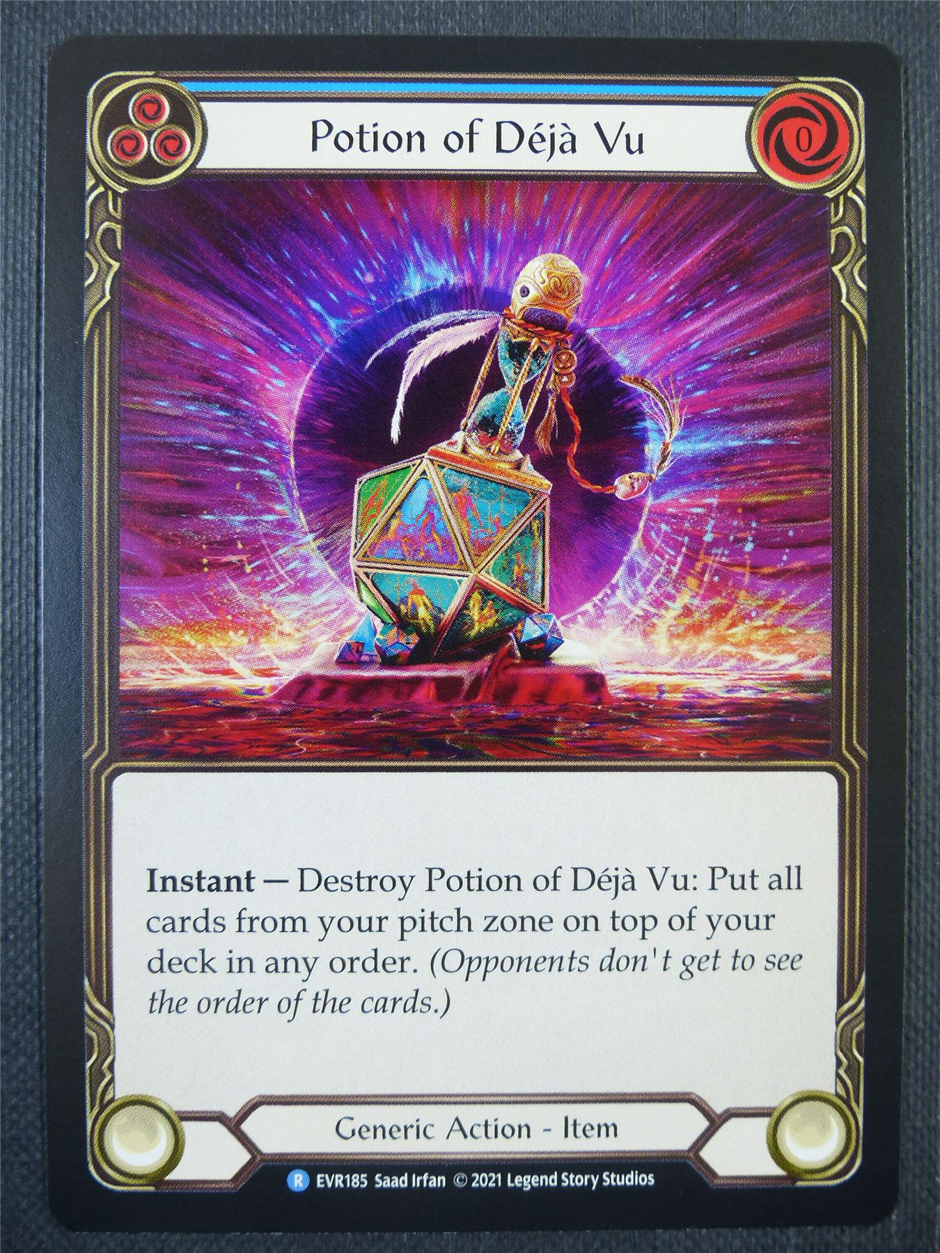 Potion of Deja Vu Blue - 1st ed Everfest - Flesh & Blood Card #6HE