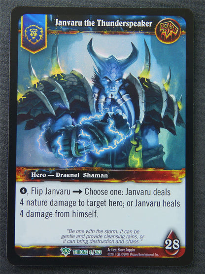 Janvaru The Thunderspeaker - Uncommon - Holo - World Of Warcraft #1LL