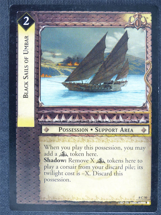 Black Sails of Umbar 8 C 50 - played - LotR Cards #FW