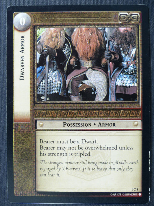 Dwarven Armor 1 C 8 - LotR Card #49W