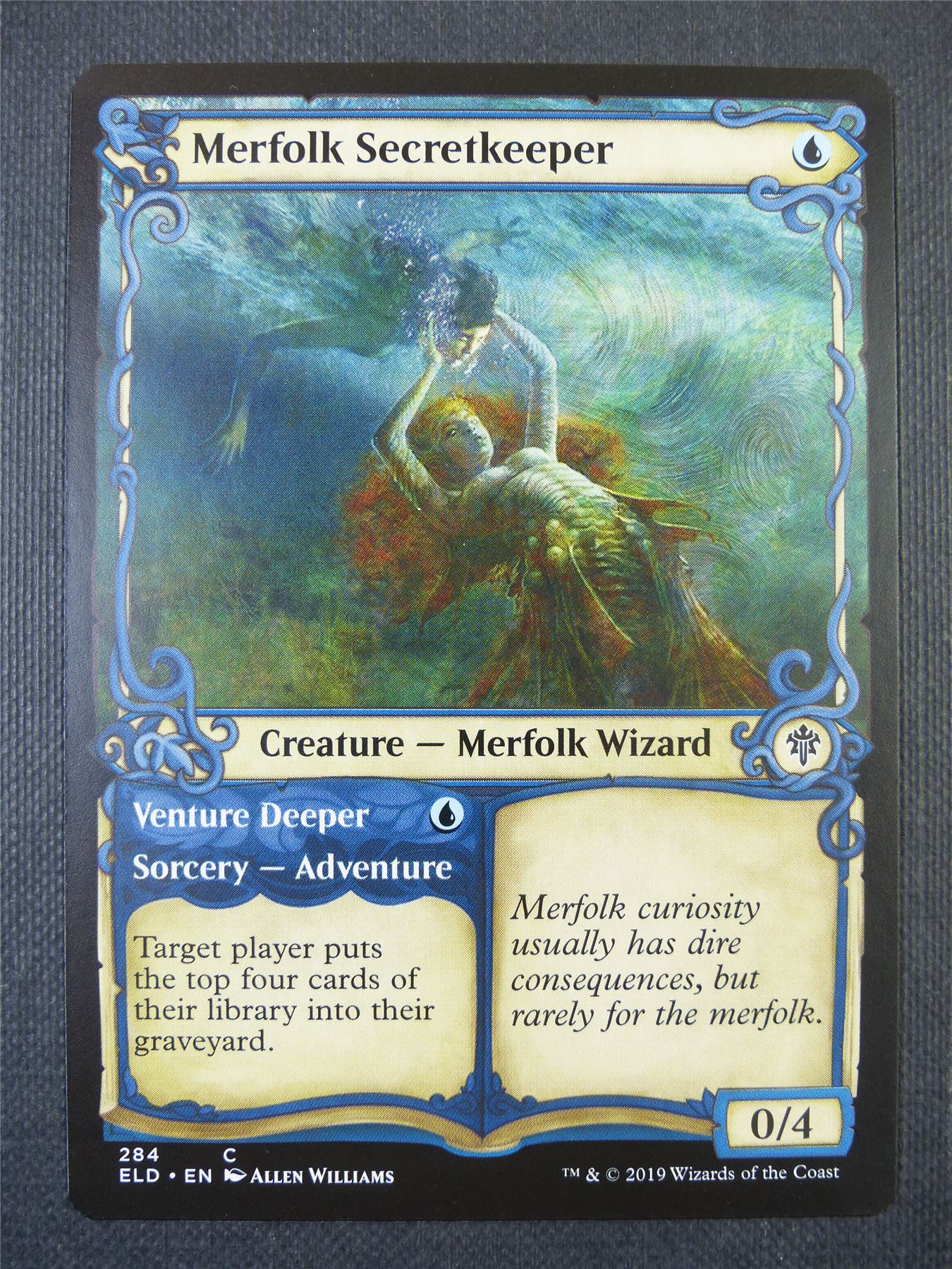 Merfolk Secretkeeper Showcase - Mtg Card #86V