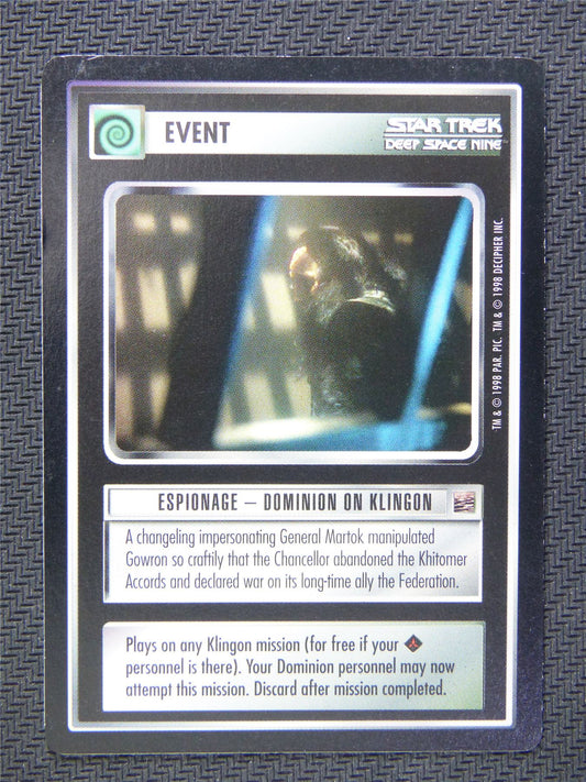 Event Espionage Dominion on Klingon - Star Trek CCG Deep Space Nine #55N