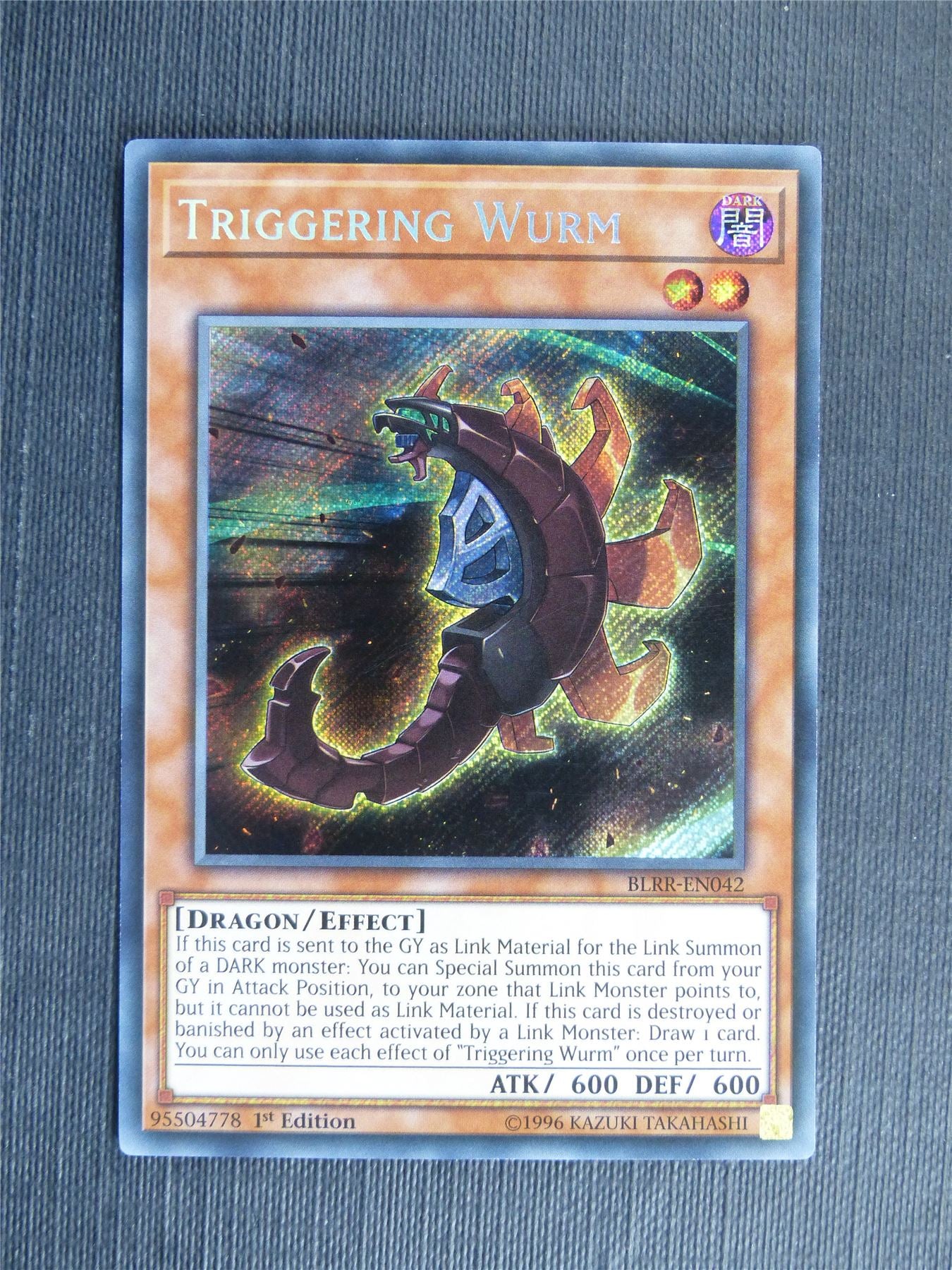 Triggering Wurm BLRR Secret Rare - 1st ed - Yugioh Cards #106