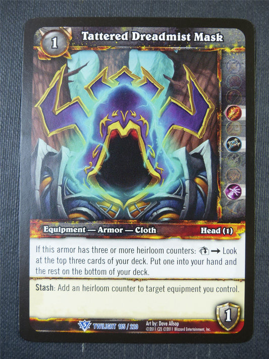 Tattered Dreadmist Mask 185/220 - WoW Card #15J