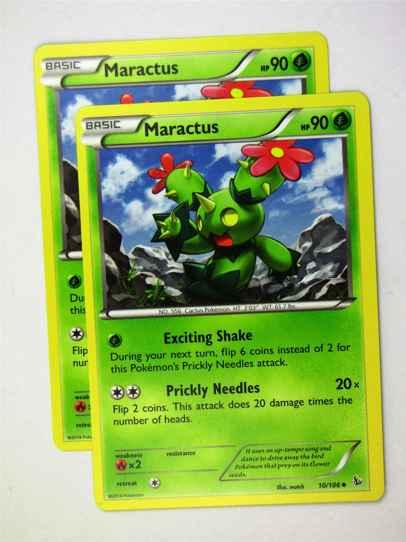 Pokemon CCG XY Flashfire - Maractus 10/106 x2