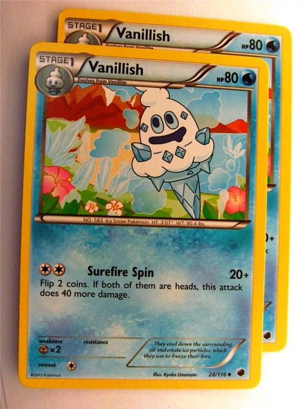 Pokemon CCG: VANILLISH 28/116 x2 :Plasma Freeze