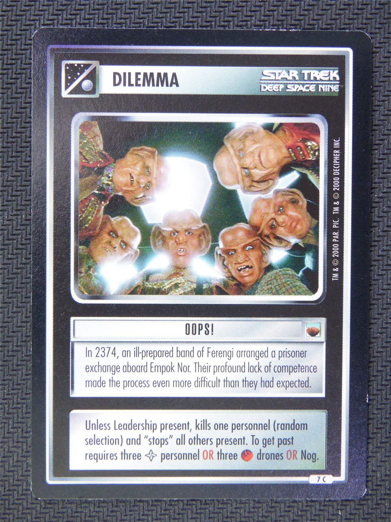 Dilemma Oops! - Star Trek CCG Deep Space Nine #582