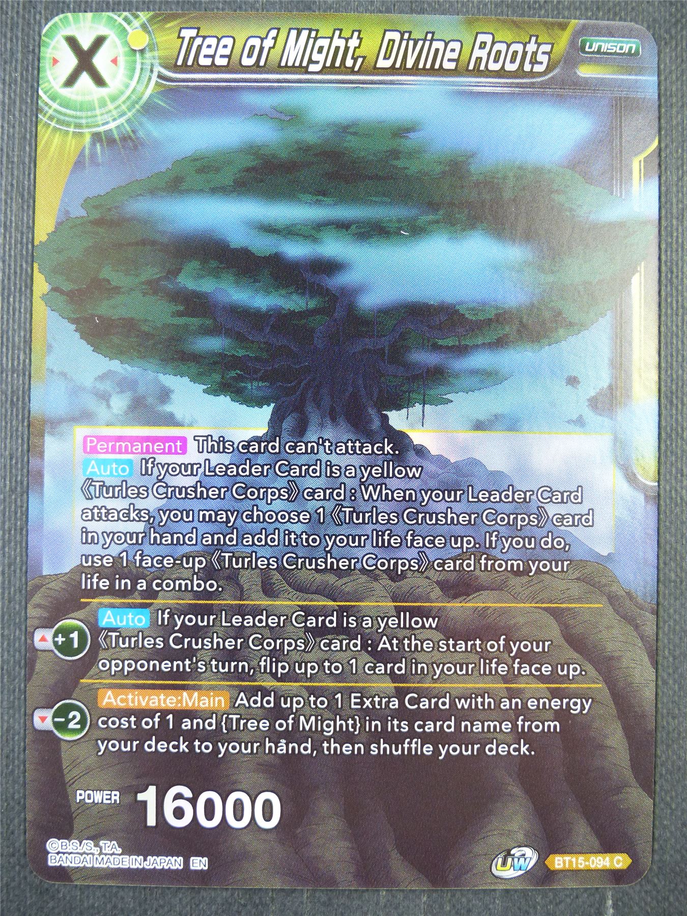 Tree of Might Divine Roots BT15 Foil - Dragon Bal Super Card #8XA