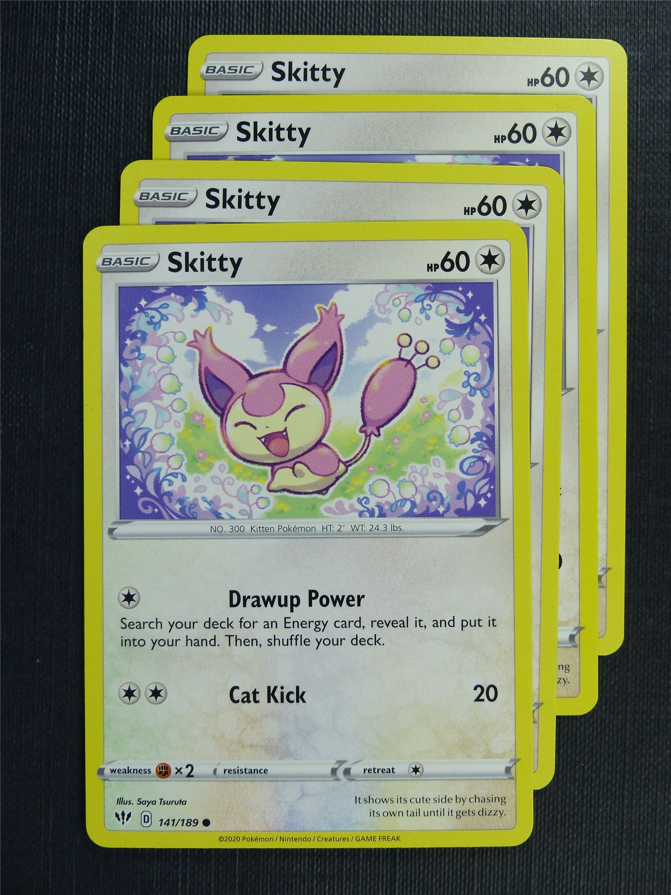 Skitty 141/189 x4  - DAA - Pokemon Card #3ED