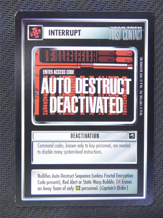 Interrupt Deactivation - Star Trek CCG First Contact #54E