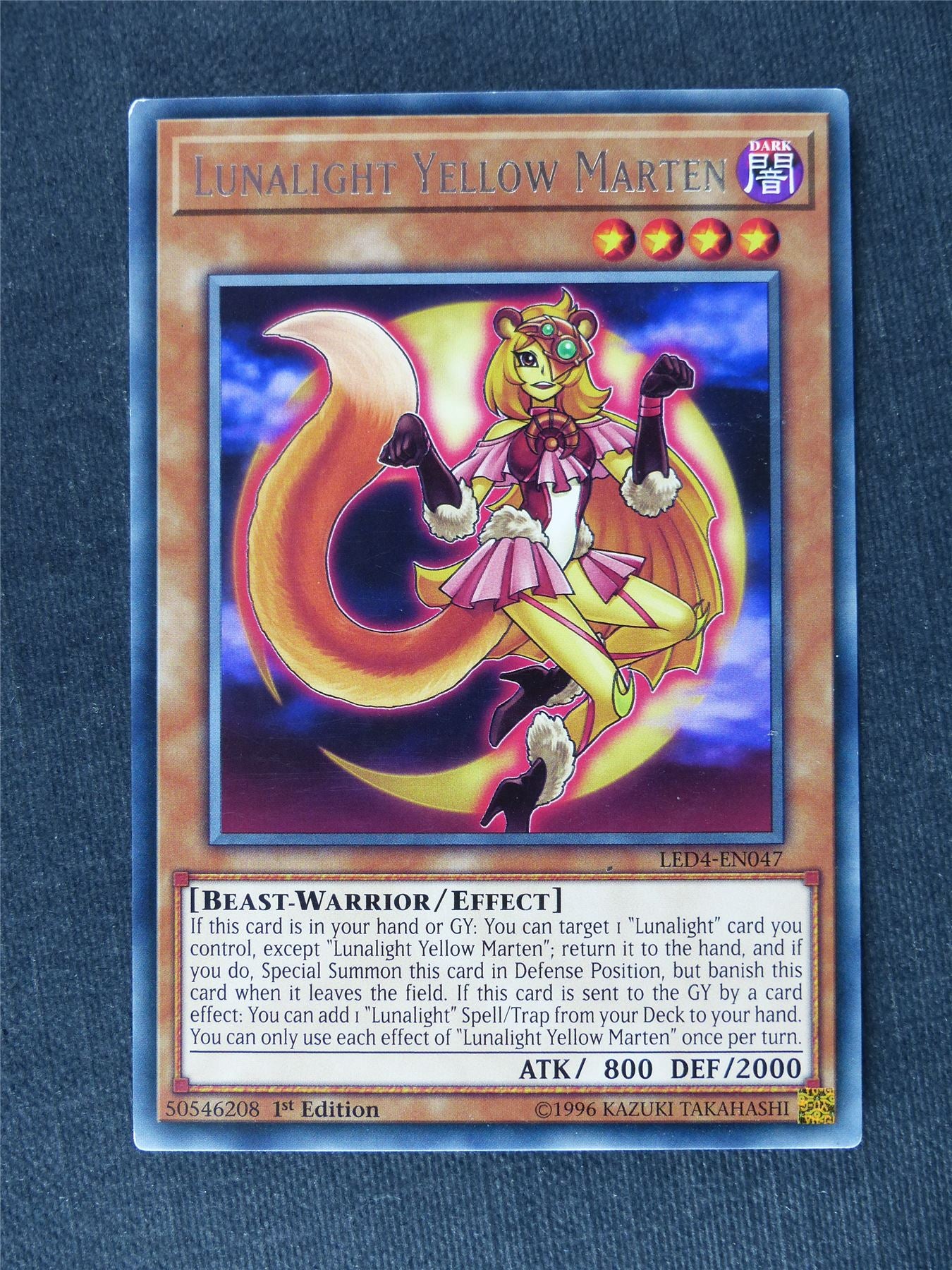 Lunalight Yellow Marten LED4 Rare - 1st ed - Yugioh Cards #UT