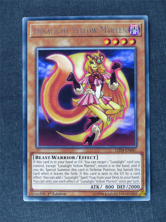 Lunalight Yellow Marten LED4 Rare - 1st ed - Yugioh Cards #UT