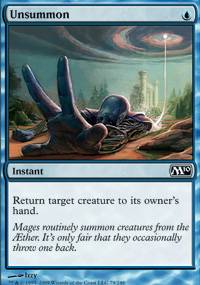 Mtg Magic Card: M10 : Unsummon