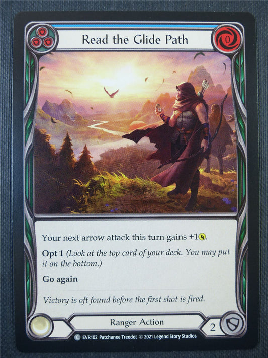 Read the Glide Path Blue - 1st ed Everfest - Flesh & Blood Card #6EQ