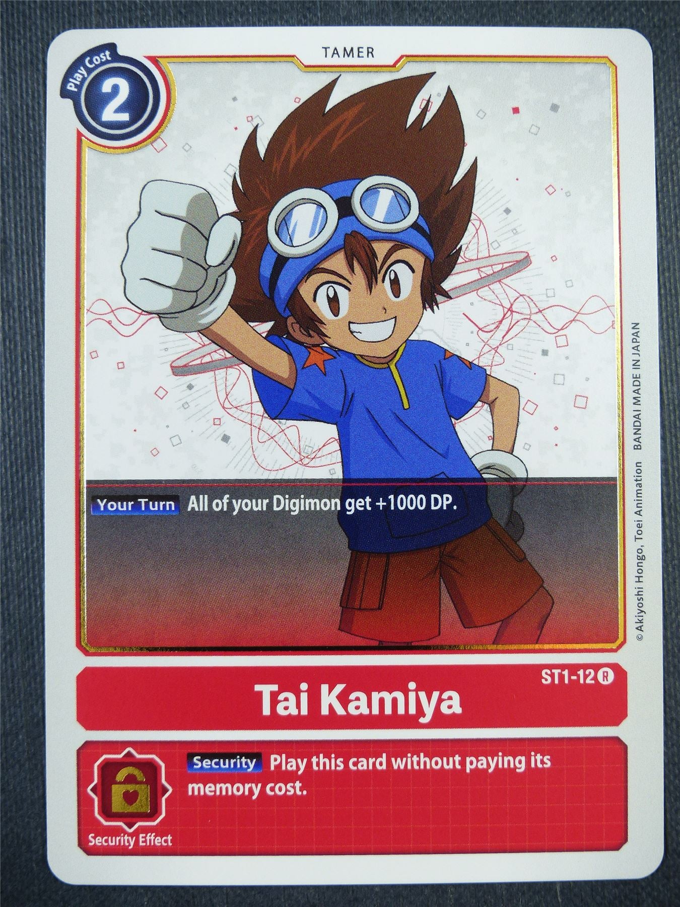 Tai Kamiya ST1-12 R - Digimon Card #9FF