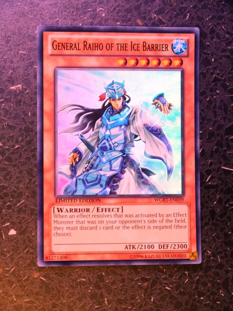 Yugioh Cards: GENERAL RAIHOO OF THE ICE BARRIER WGRT SUPER  RARE # H71