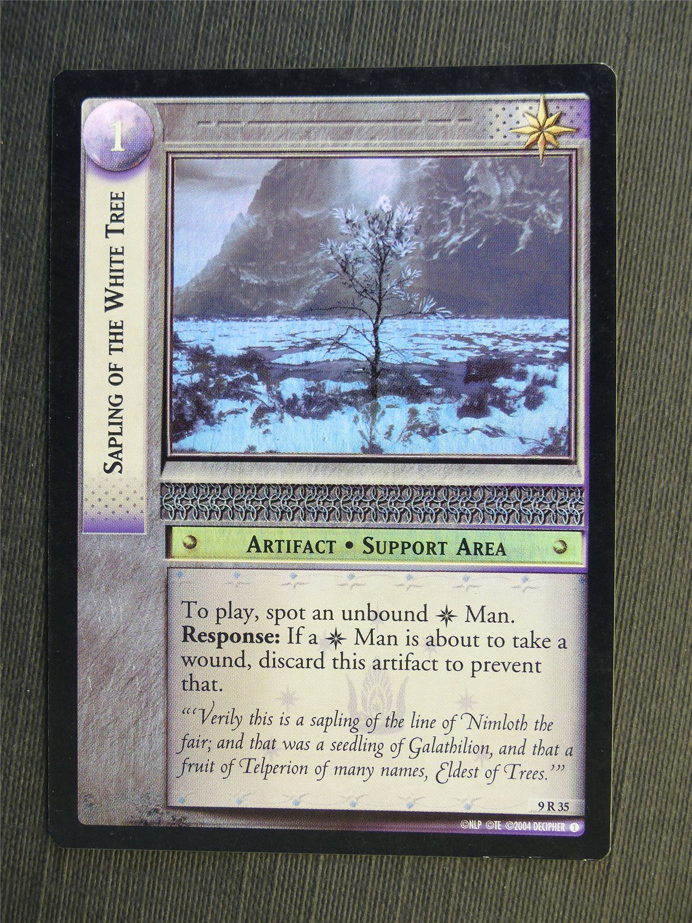 Sapling of the White Tree 9 R 35 Foil - LotR Cards #66U