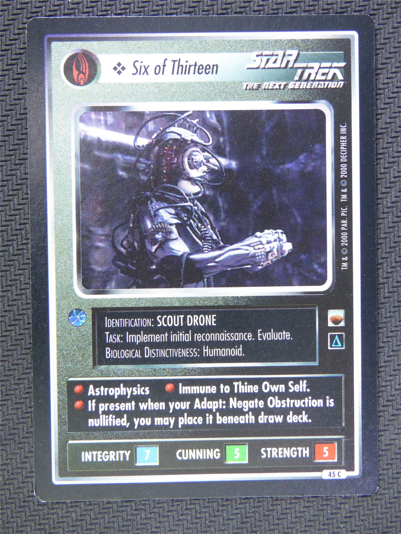 Six of Thirteen Black Border - Star Trek CCG Next Gen #4YU