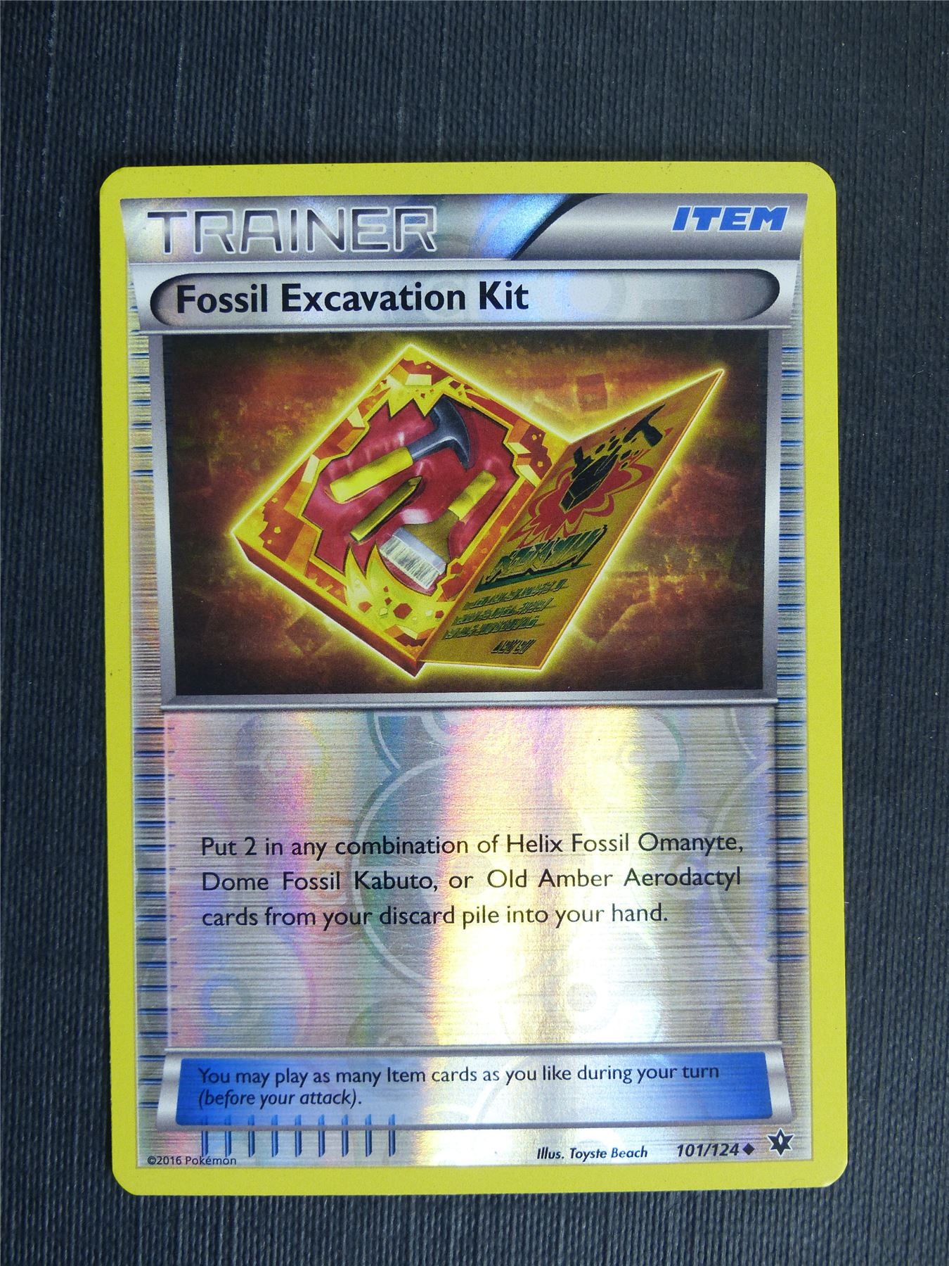 Fossil Excavation Kit 101/124 Reverse Holo - Pokemon Cards #1VK