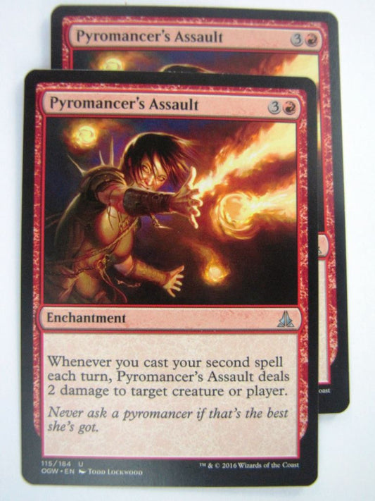 MTG Magic Cards: Oath of the Gatewatch: PYROMANCER'S ASSAULT x2 # 4J57
