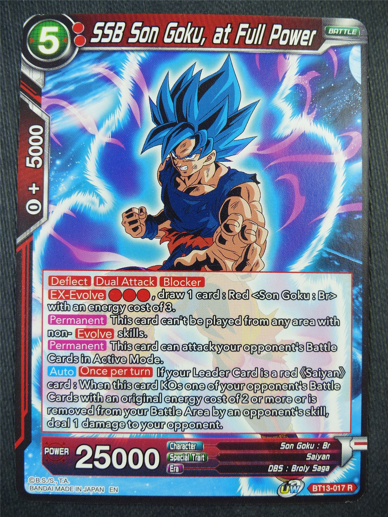 SSB Son Goku at Full Power BT13 R - Dragon Bal Super Card #93W