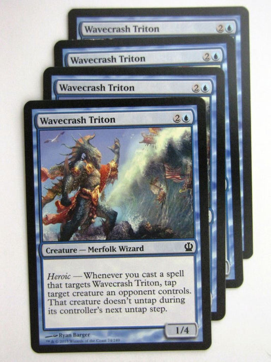 MTG Magic Cards: WAVECRASH TRITON x4 Theros playset # 23J76