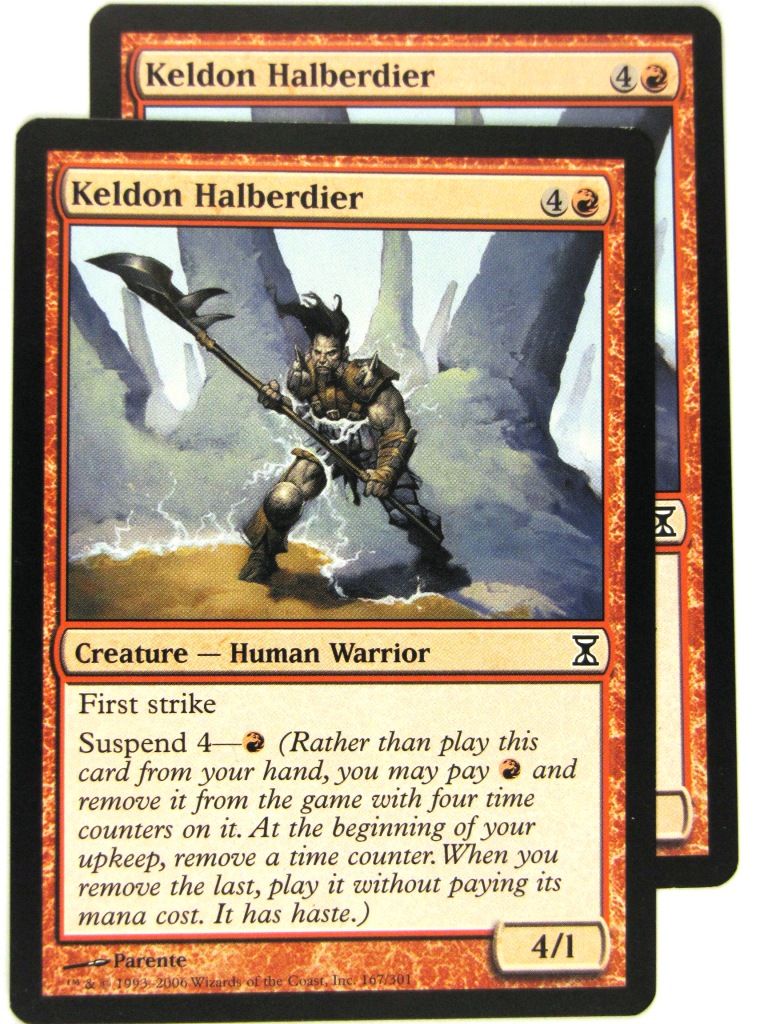 MTG Magic: The Gathering Cards: KELDON HALBERDIER x2: TSP