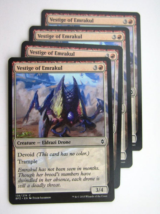 MTG Cards:BATTLE FOR ZENDIKAR: VESTIGE OF EMRAKUL x4 #