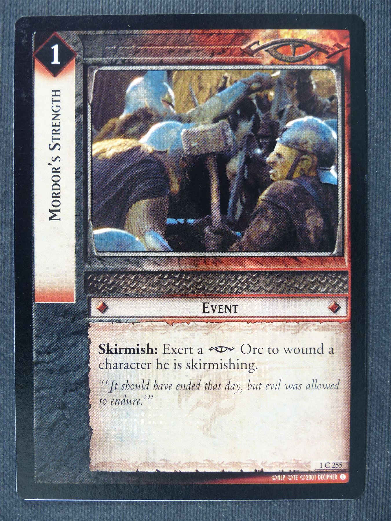 Mordor's Strength 1 C 255 - LotrR Cards #3EW