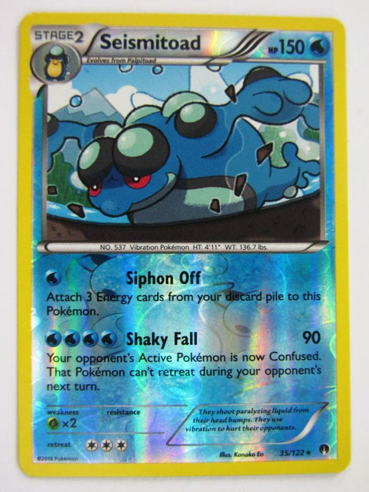 Pokemon Cards: SEISMITOAD 35/112 REVERSE HOLO # 5G41