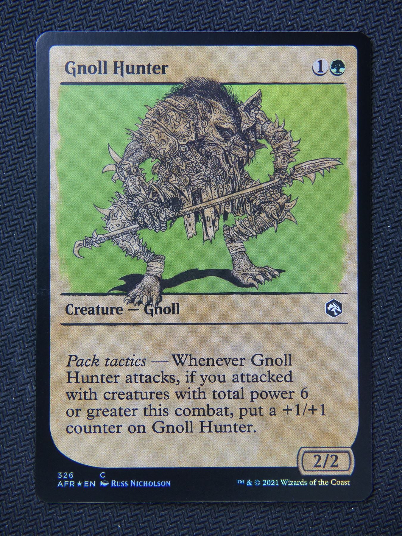 Gnoll Hunter Foil Rulebook Art - Mtg Forgotten Realms #1HA