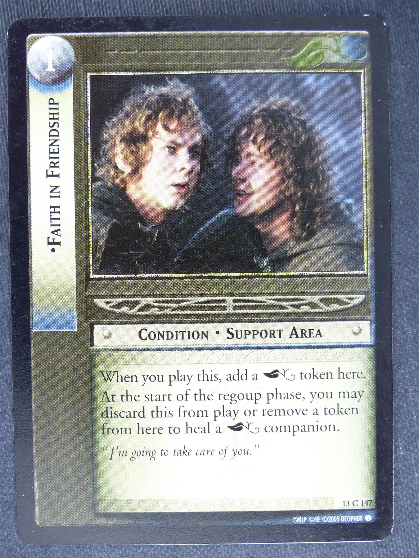 Faith in Friendship 13 C 147 - played - LotR Cards #PJ