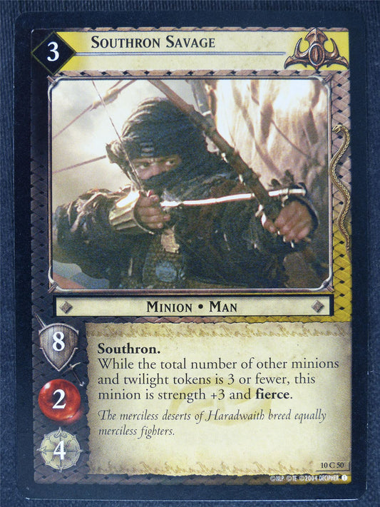 Southron Savage 10 C 50 - played - LotR Cards #G2