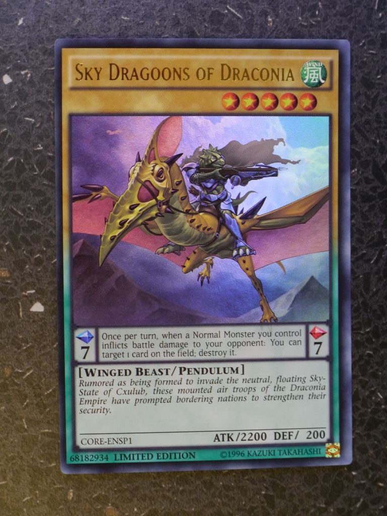 Yugioh Cards: SKY DRAGOONS OF DRACONIA CORE  RARE # 3H16