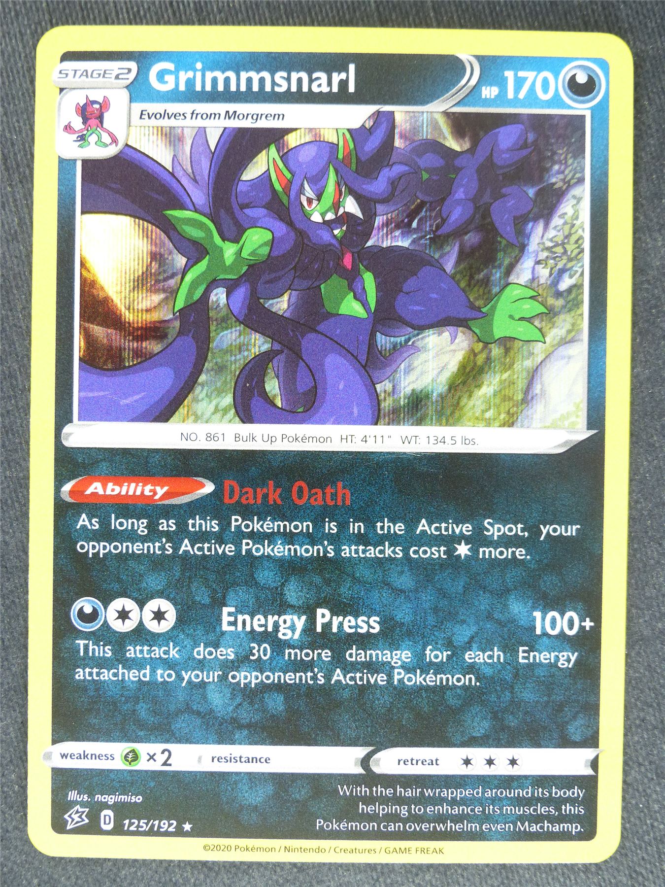 Grimmsnarl 125/192 Holo - Pokemon Cards #52