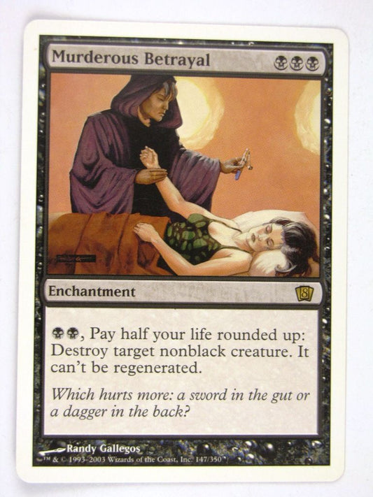 Mtg - MURDEROUS BETRAYAL eighth edition - Played Rare
