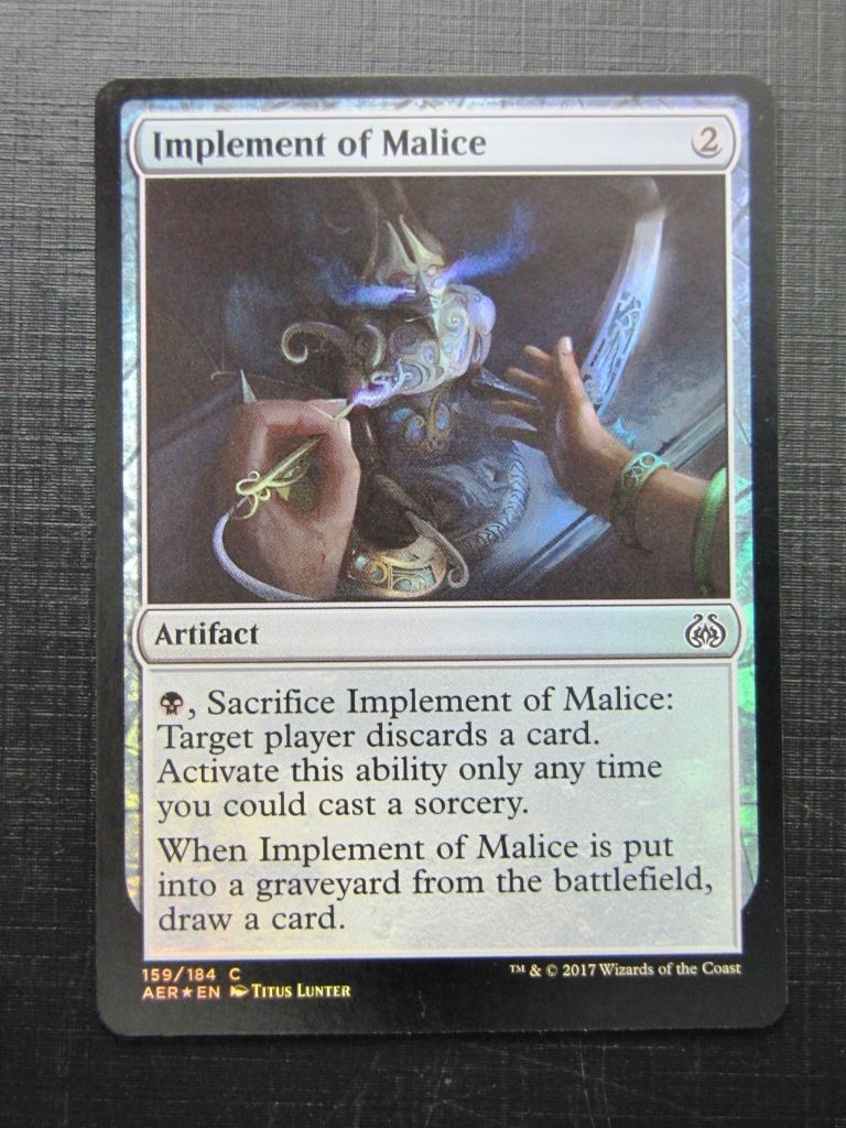 MTG Magic Cards: IMPLEMENT OF MALICE FOIL # 23G90