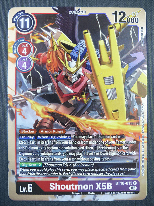 Shoutmon X5B BT10-015 R - Xros Encounter - Digimon Card #972