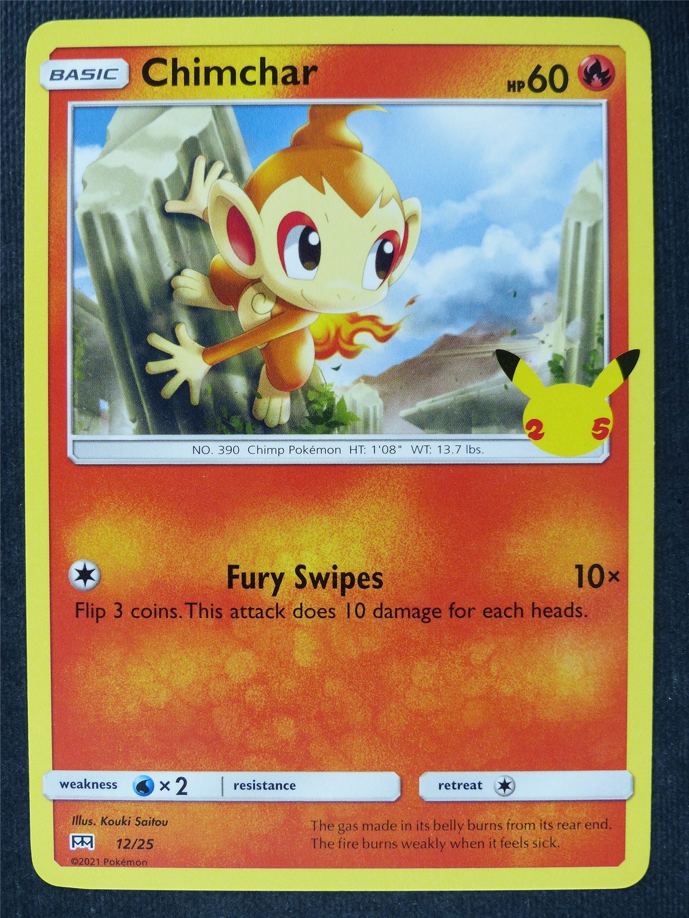 Chimchar 12/25 McDonalds Card - Pokemon Cards #P