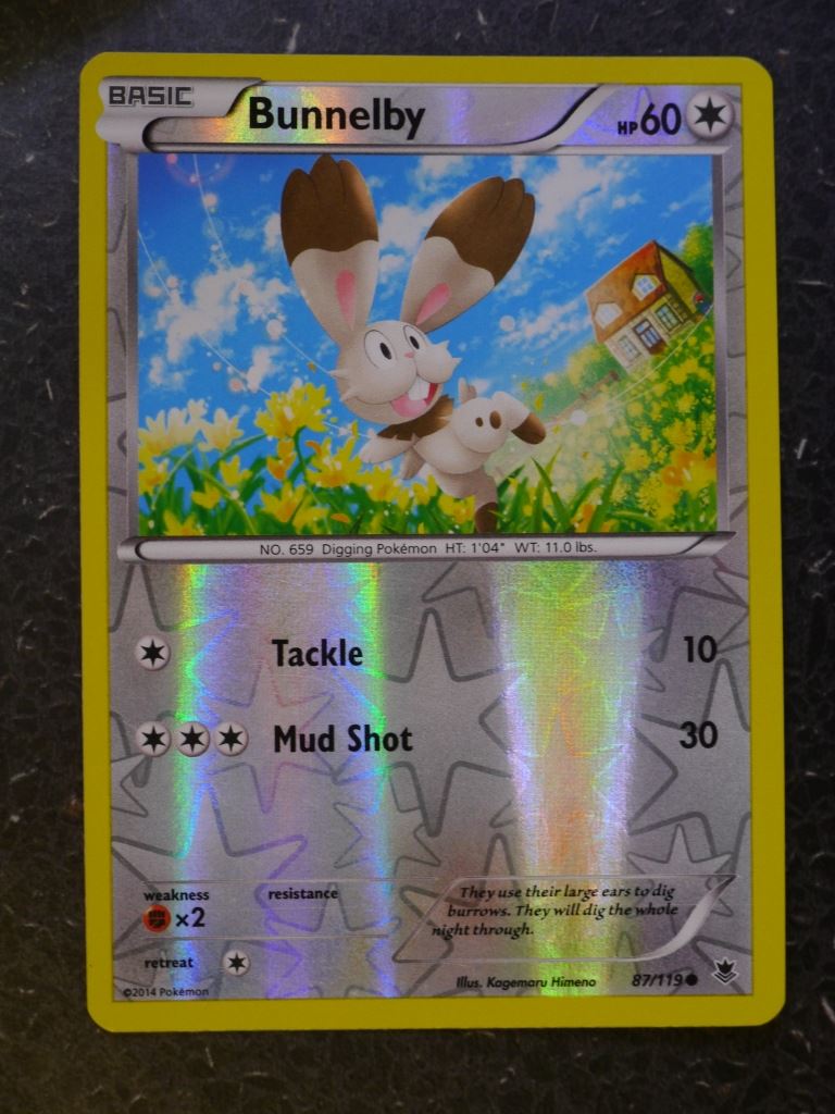 Pokemon Cards: BUNNELBY 87/119 REVERSE HOLLOWS # 6B16