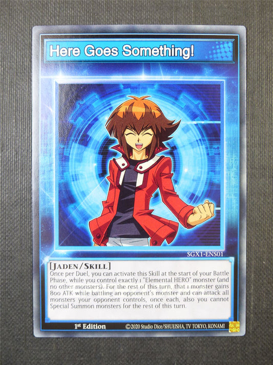 Here Goes Something! SGX1 - 1st ed Yugioh Card #9SF