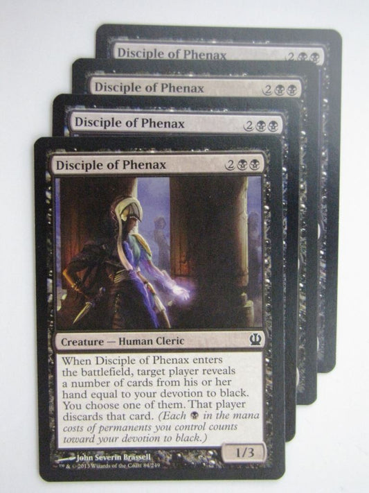 MTG Magic Cards: DISCIPLE OF PHENAX x4 Theros playset # 23J90