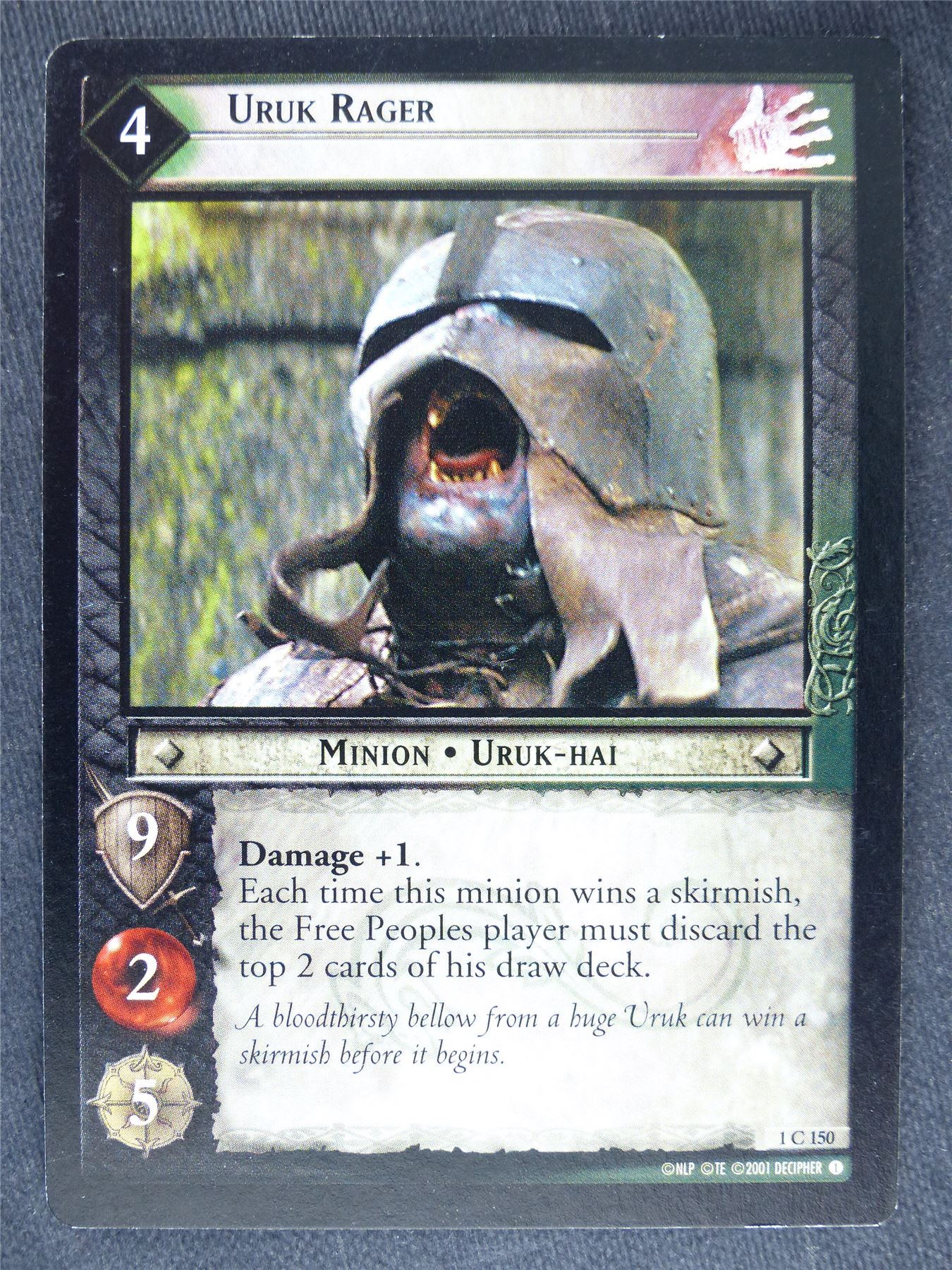 Uruk Rager 1 C 150 - played - LotR Cards #N2