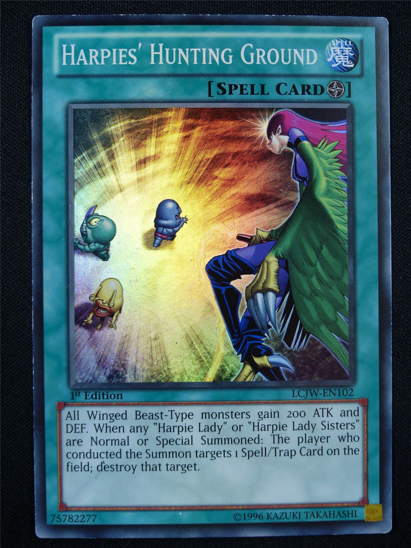 Harpies' Hunting Ground LCJW Super Rare - 1st ed Yugioh Card #2NL